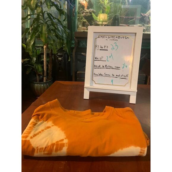 Vintage tye dye T-shirt Gitano single stitch orange tee 80s 90s - Picture 7 of 7